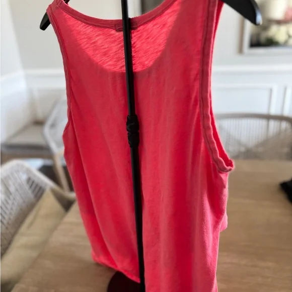 Democracy Coral Tank Top with Knot Accent - Picture 4 of 6